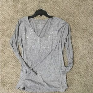 Juicy rhinestone v neck